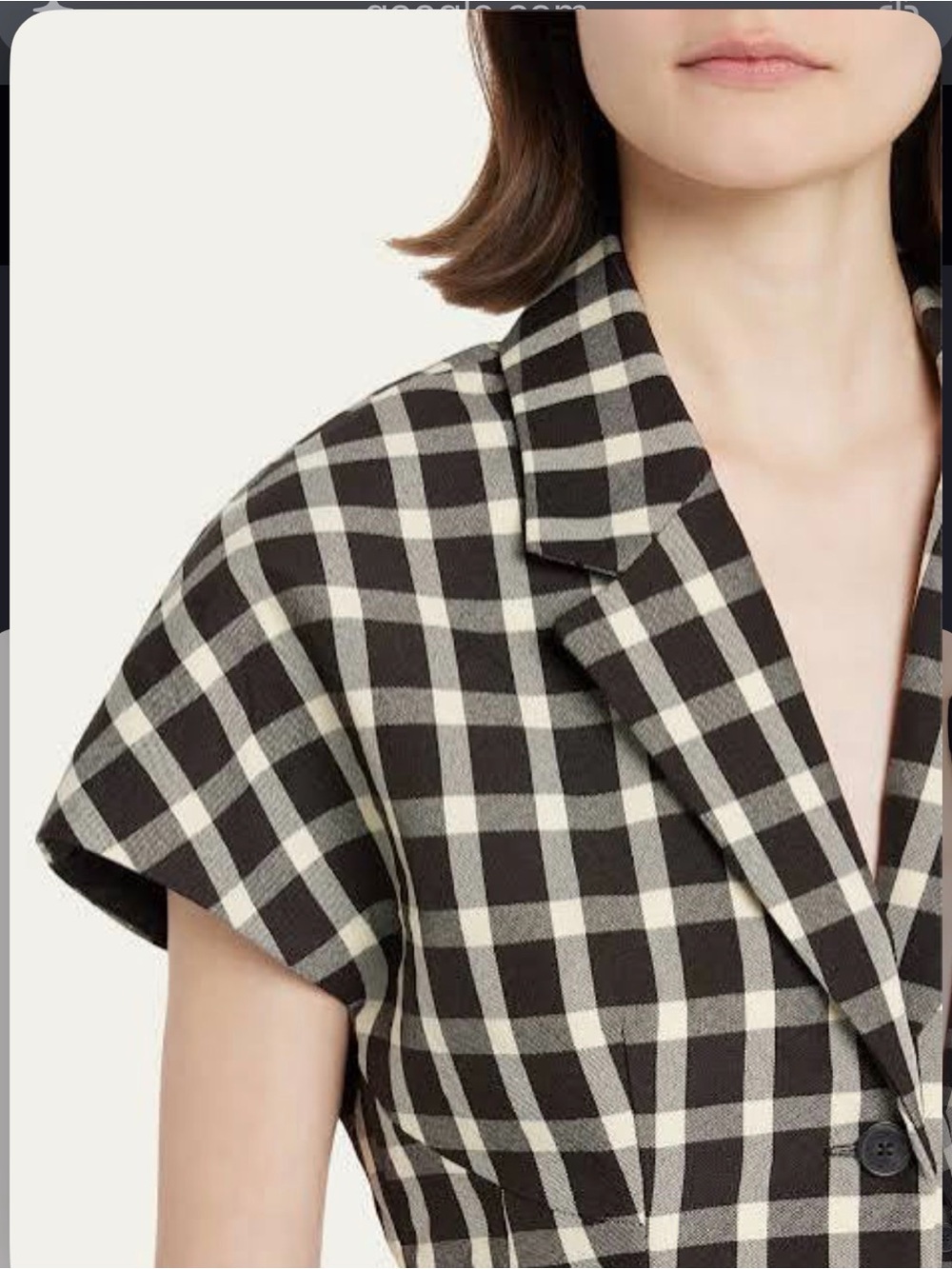 Rosie Assoulin Plaid Button-Front Fit & Flare Dress w boning - Picture 10 of 12